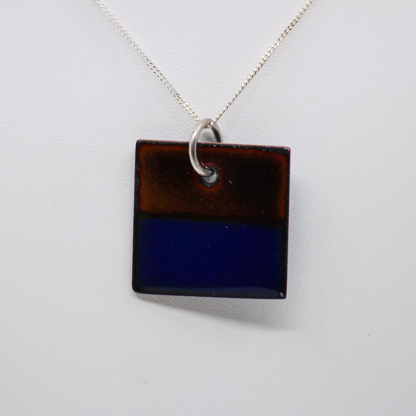 Square enamel necklace