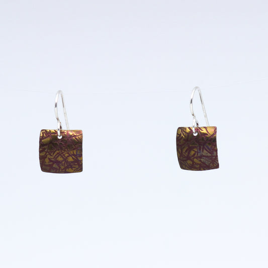 Bronze with wine highlight earrings
