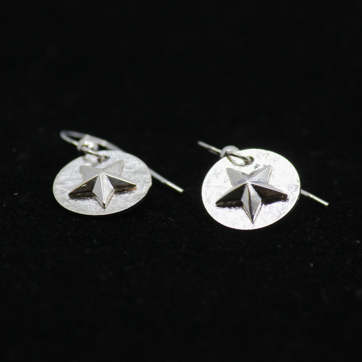 silver star earrings