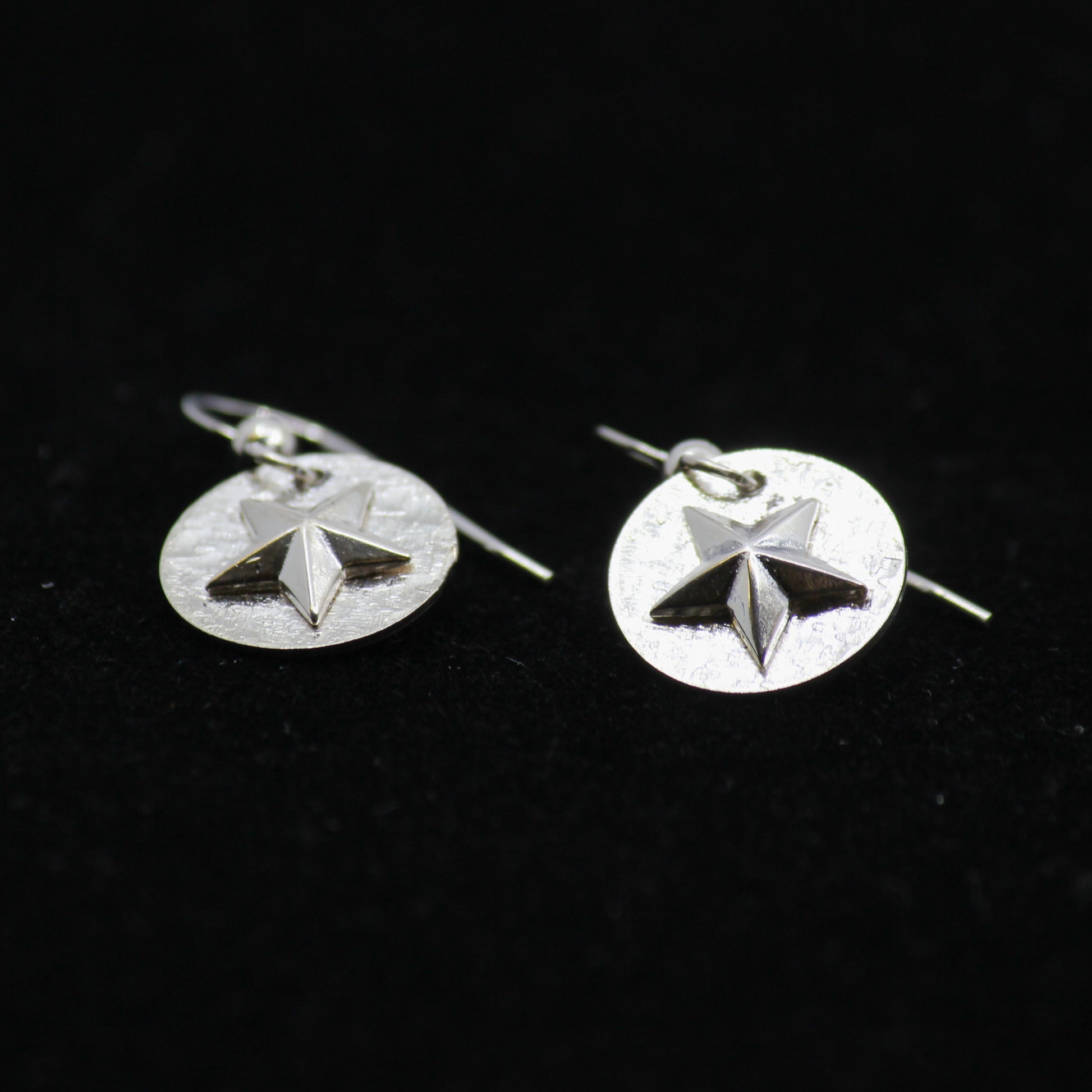 silver star earrings