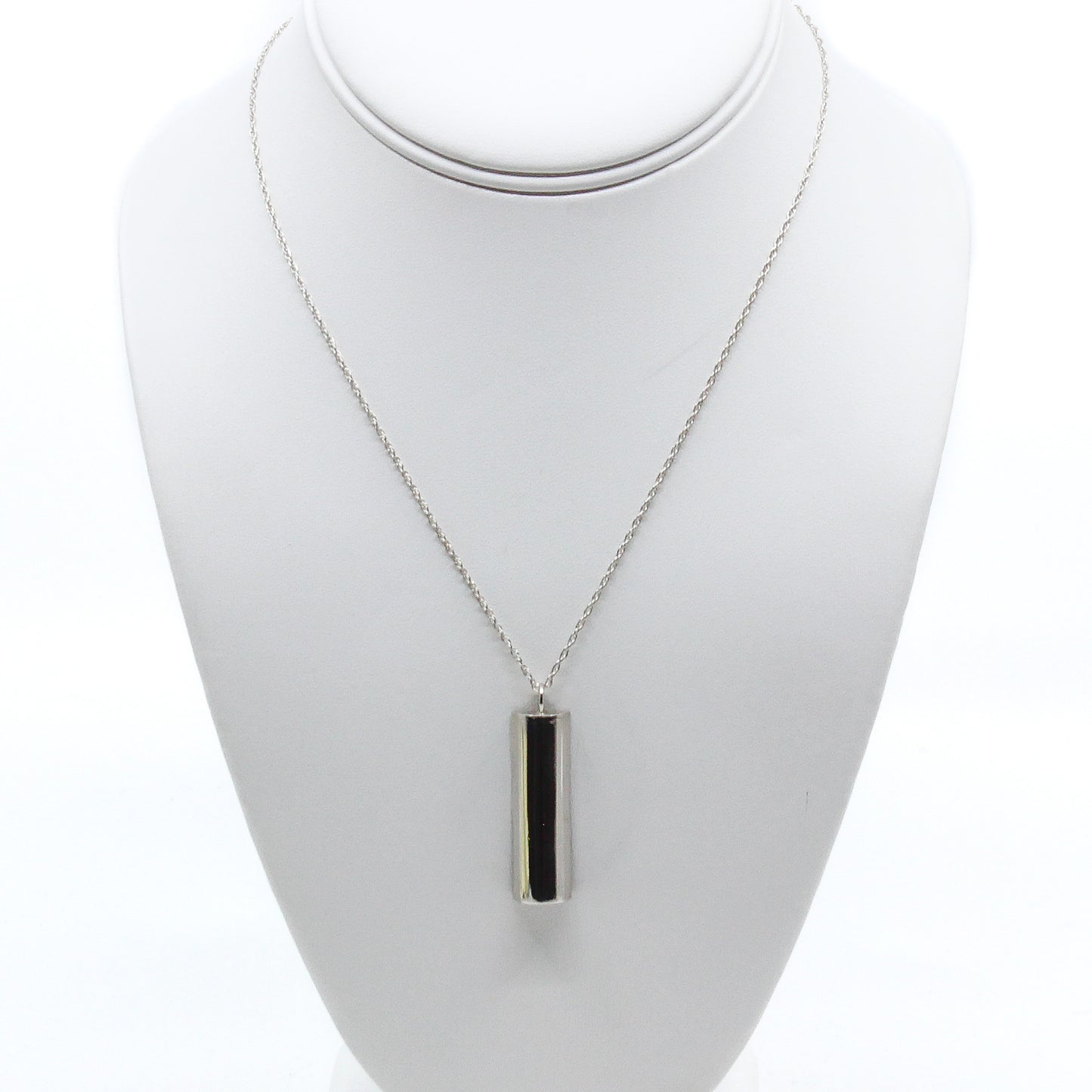 Silver Half-Cylinder Necklace