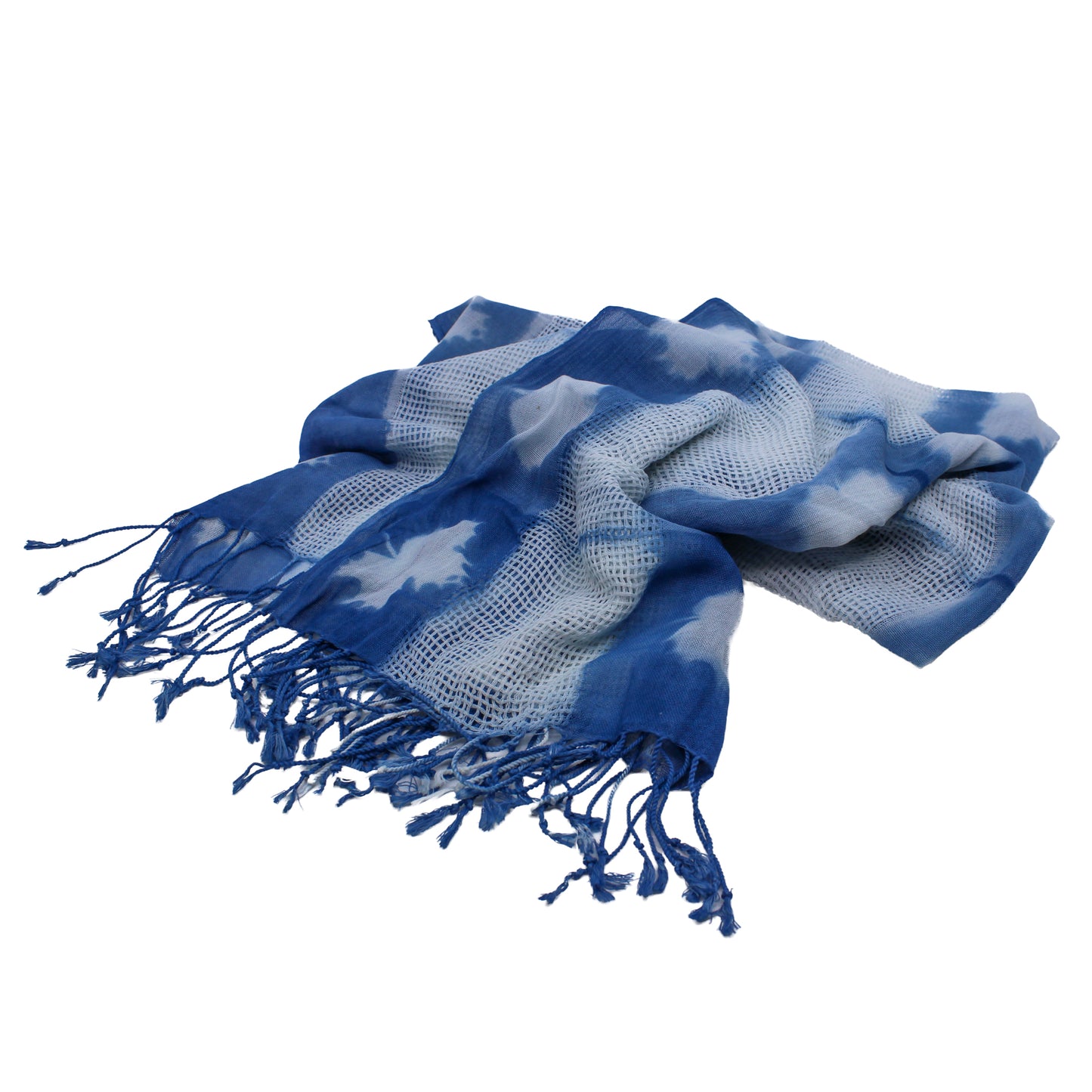 Indigo dyed scarf
