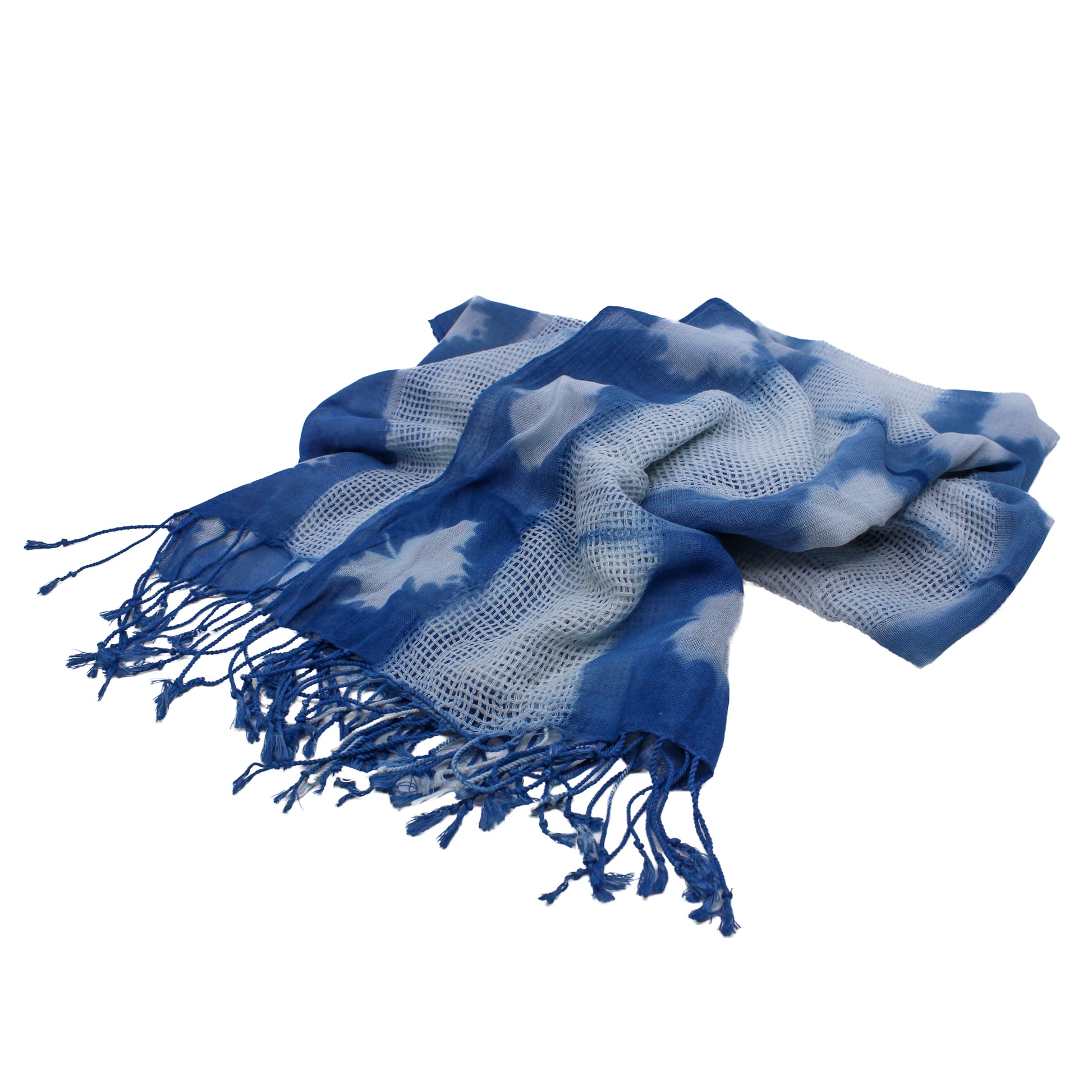 Indigo dyed scarf