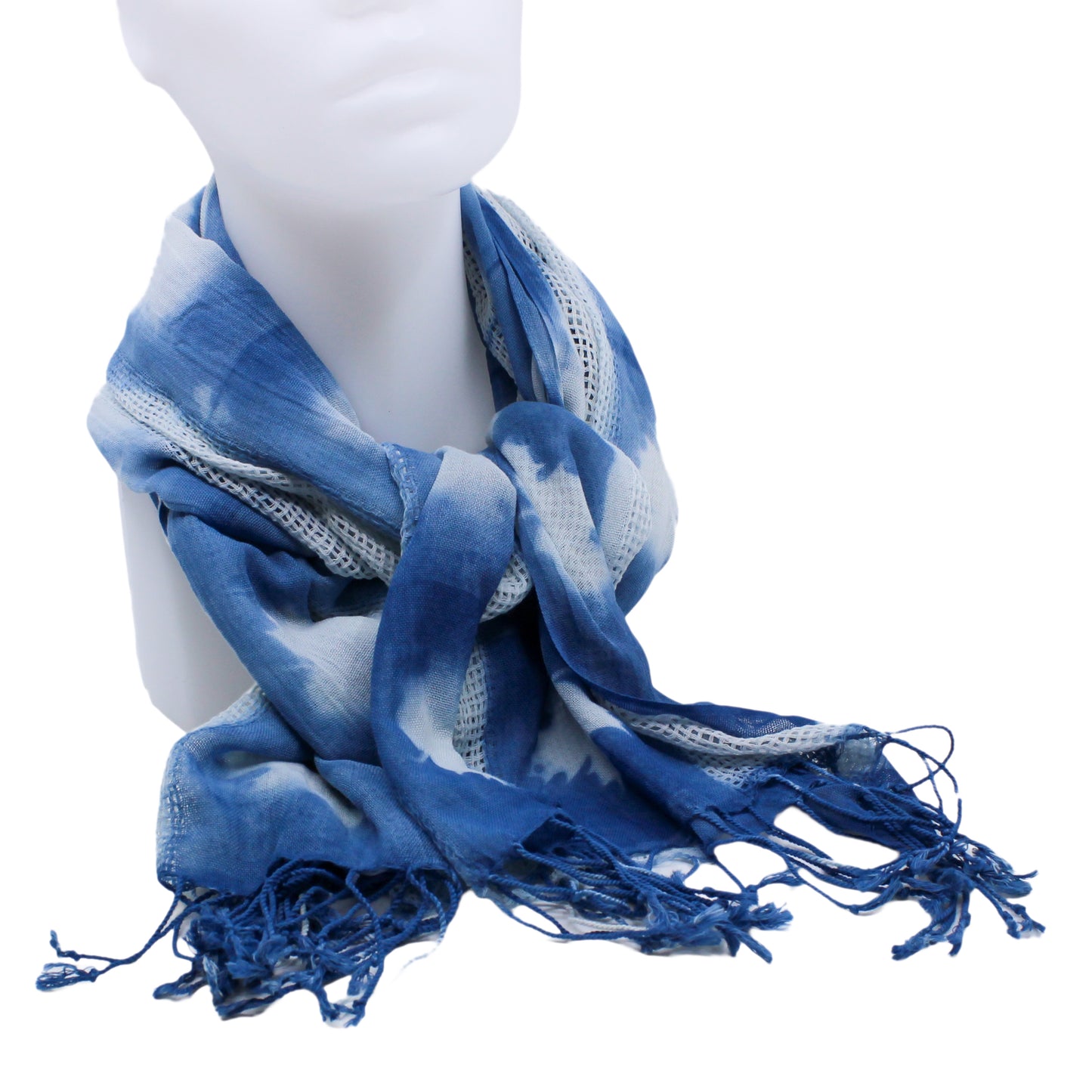 Indigo dyed scarf