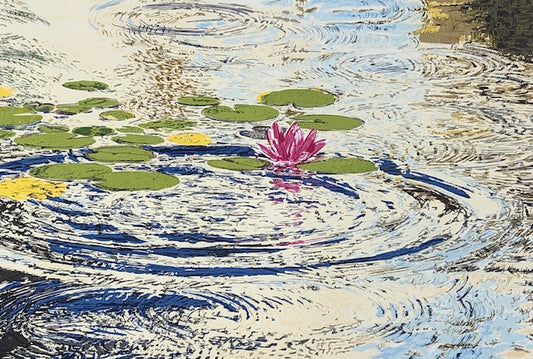 Pebble in a Pond - Framed Silkscreen Print (Horizontal)