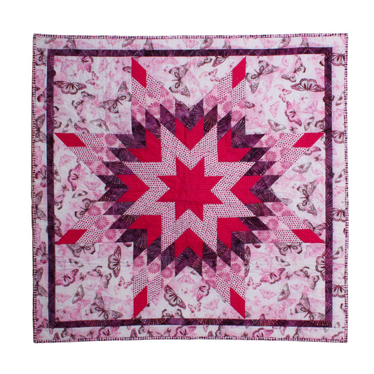 purple and pink butterfly star blanket