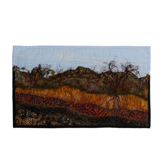 thread painting of prairie soil layers