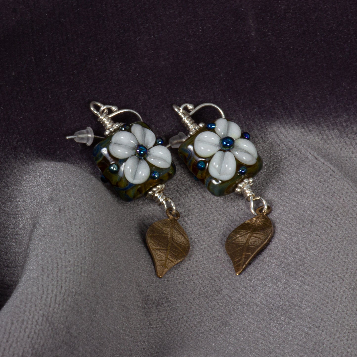 Flower Garden Glass Earrings