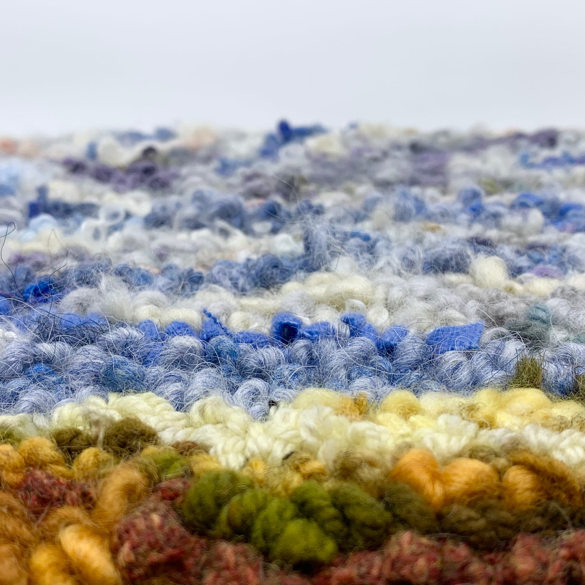 Close up of rug hooking