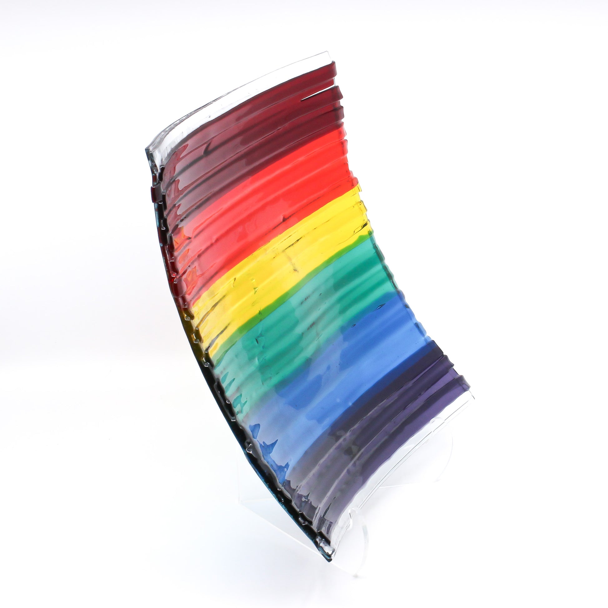 Rainbow glass plate