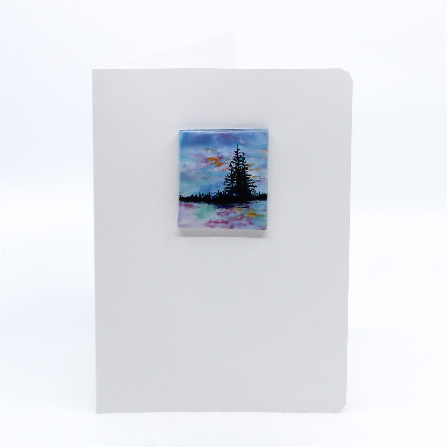 Art Card with Enameled Glass