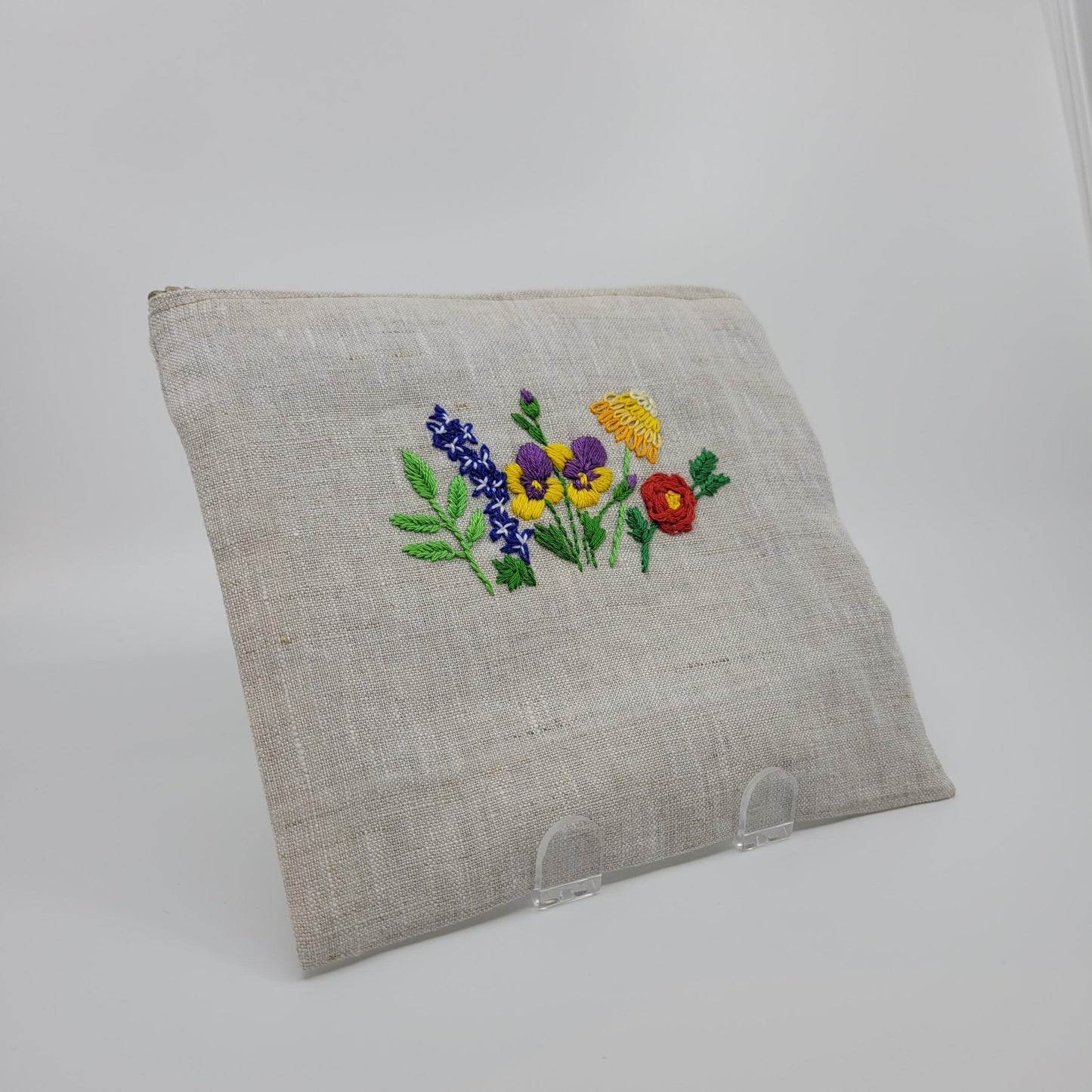Pansy Zippered Pouch