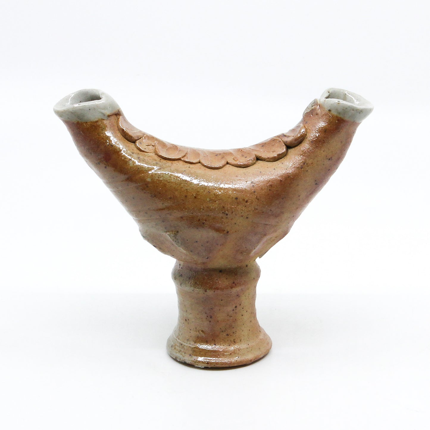 Hand built case with two openings