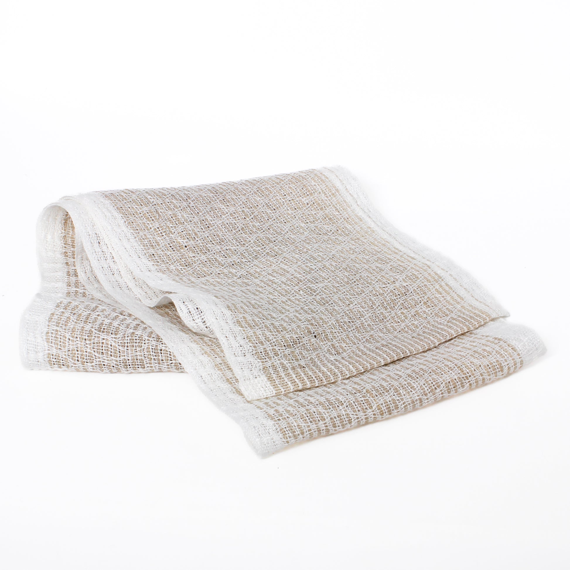 White and beige scarf