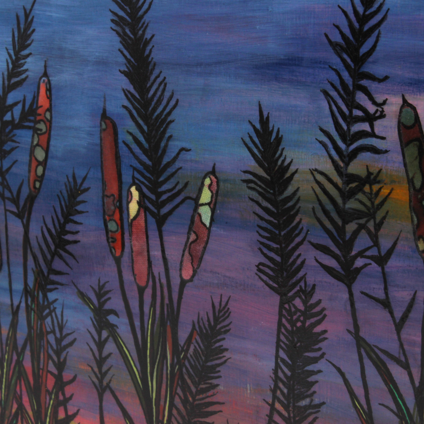 Magic at Dusk- Mixed media panel