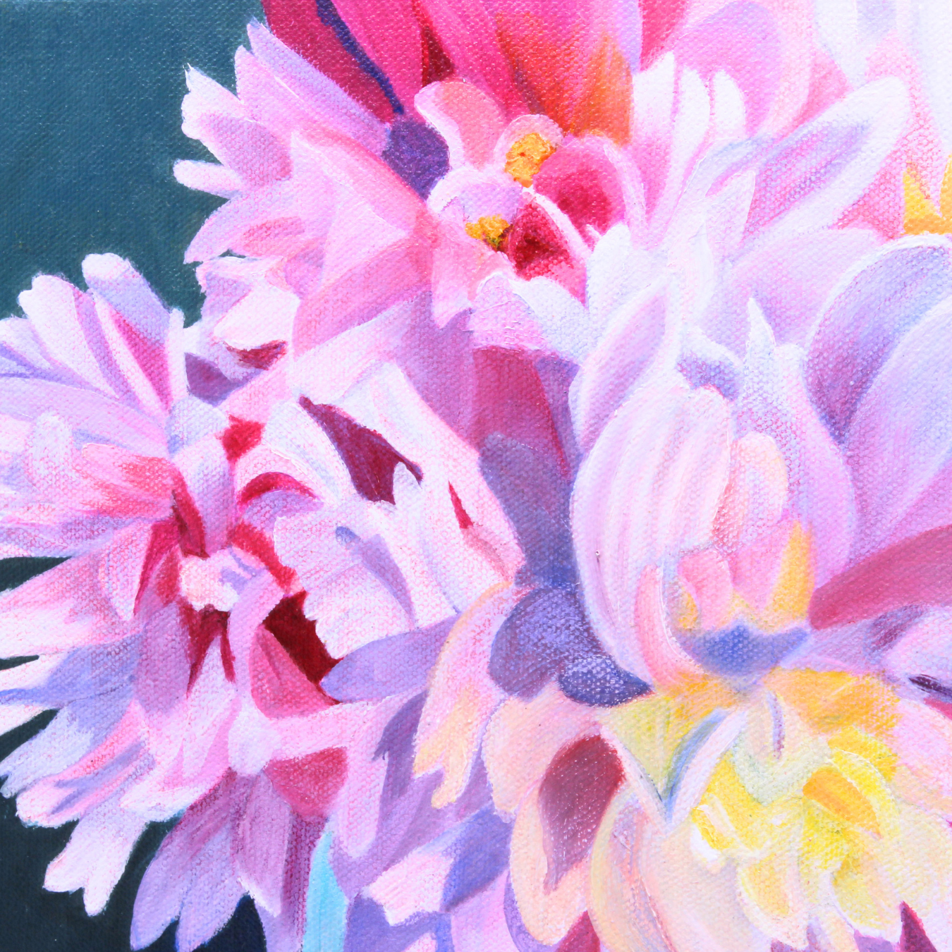 Dahlia Explosion - Oil painting