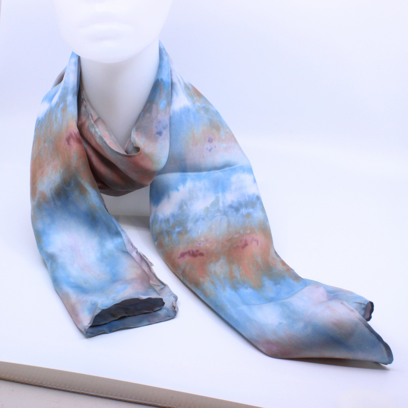 Sandy Blue Silk Twill Scarf