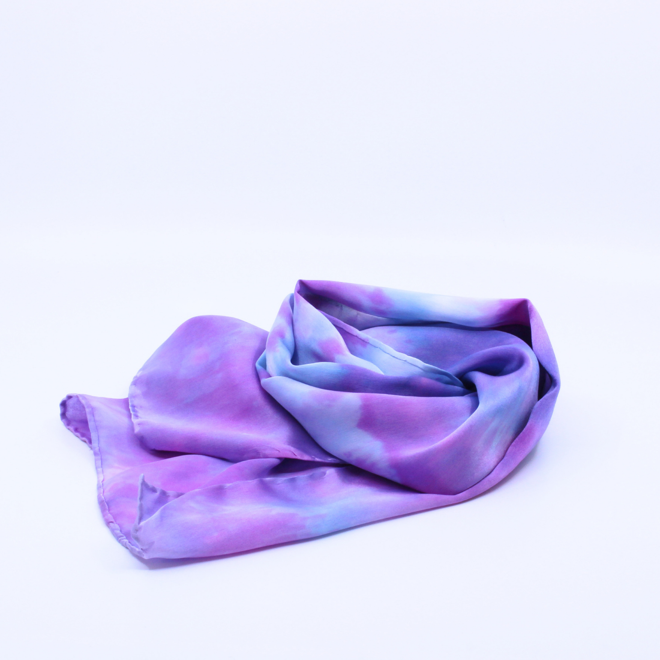 Lilac and Violet Silk Twill Scarf