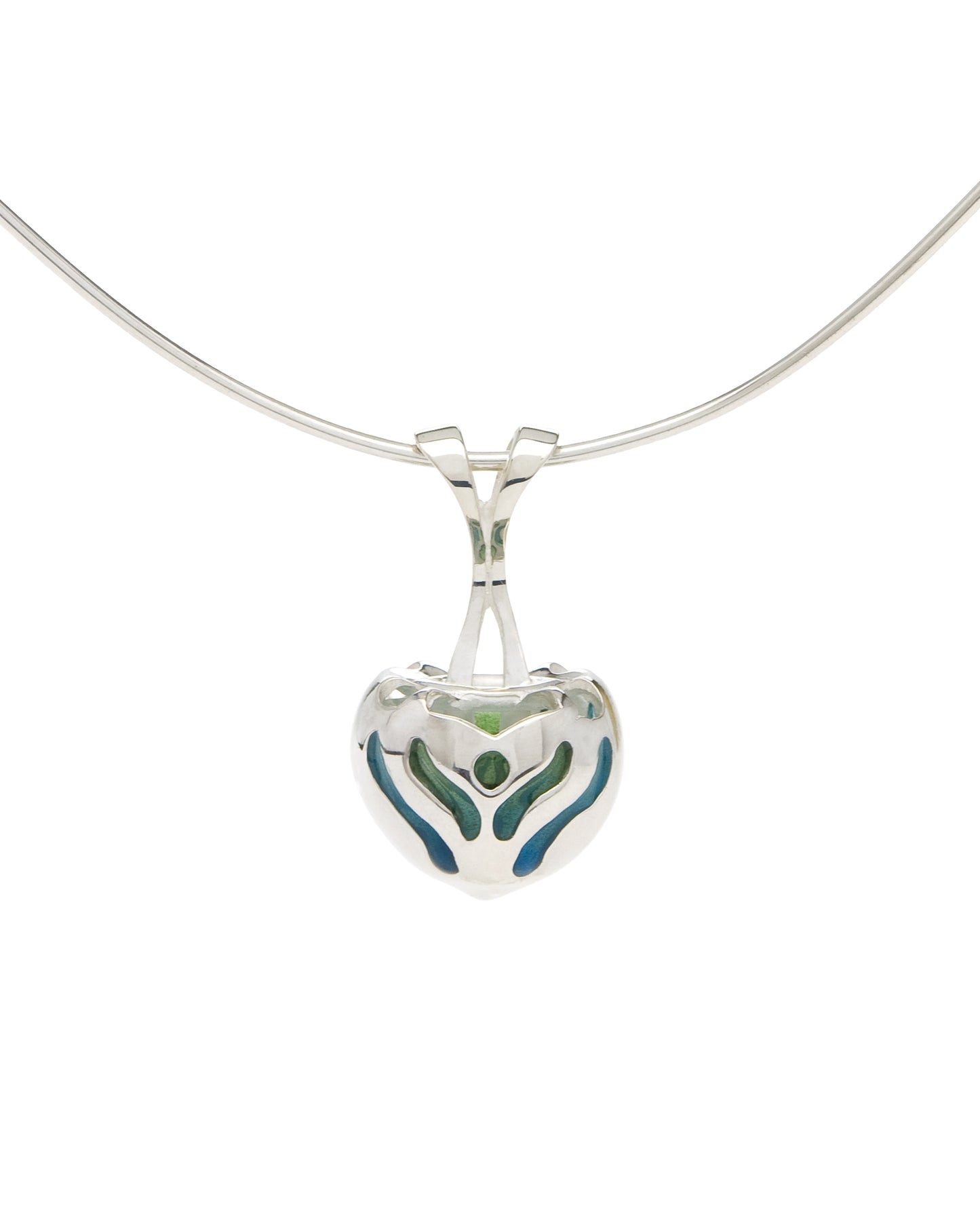 silver and resin neckpiece