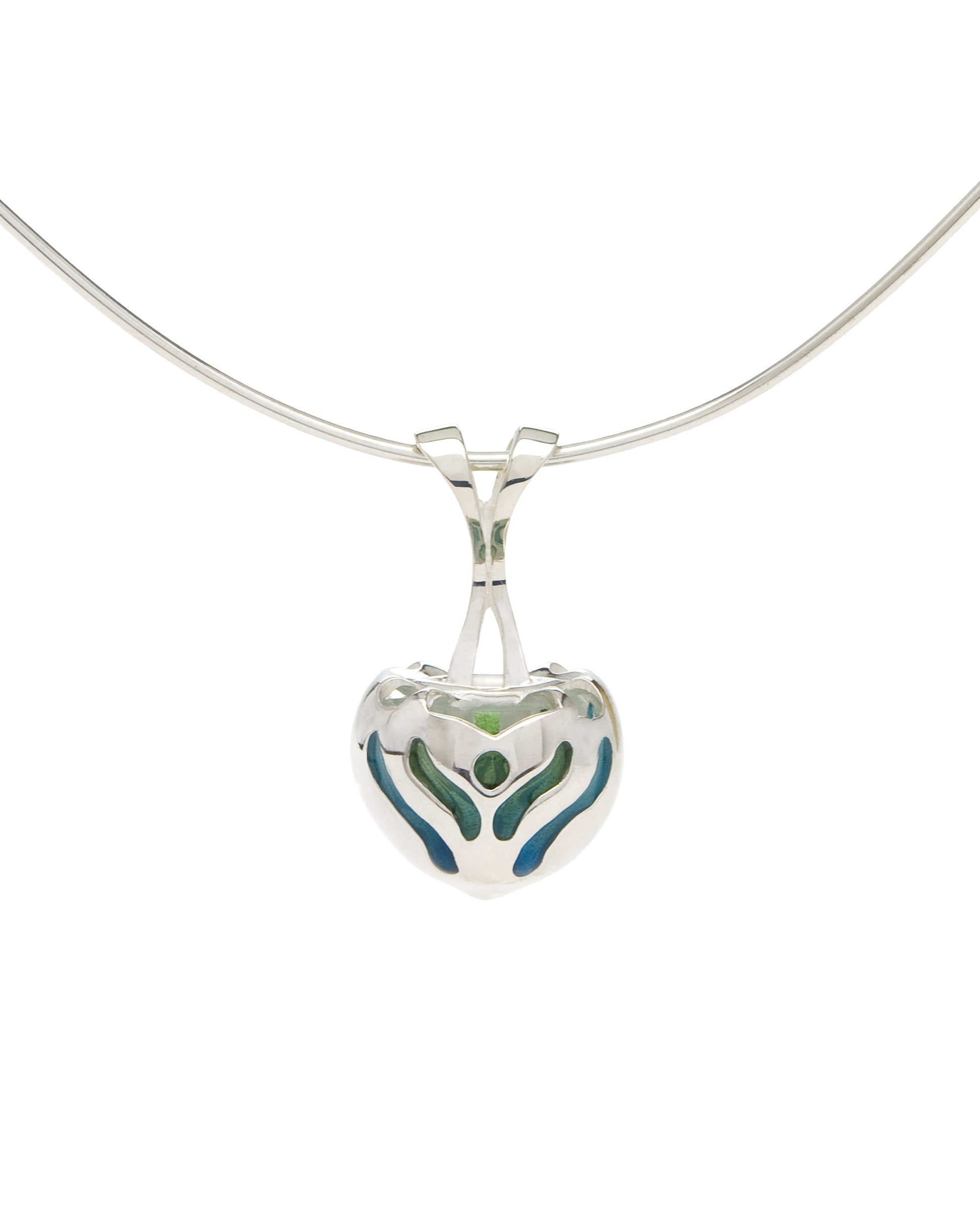 silver and resin neckpiece