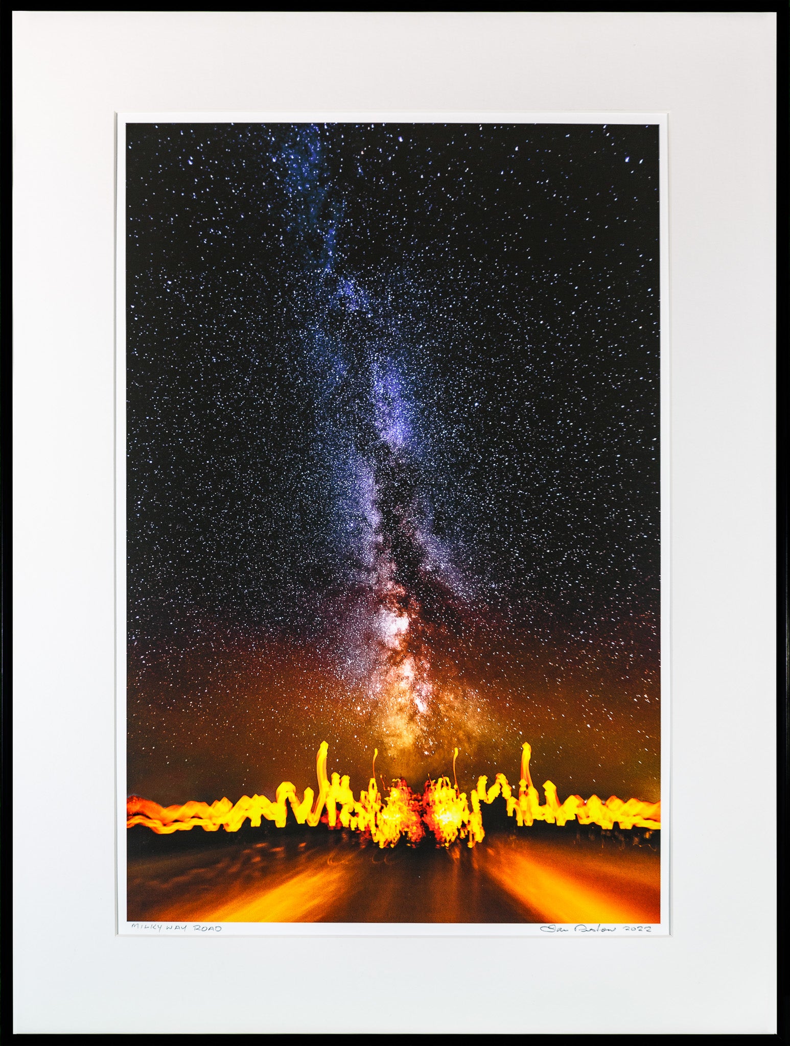 Photo of the milky way and city lights