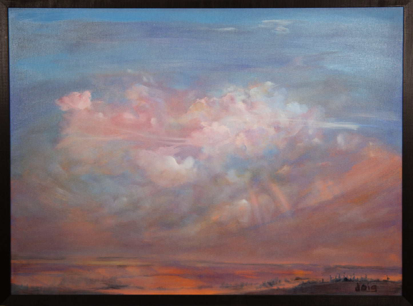 Oil Painting of a sunset sky