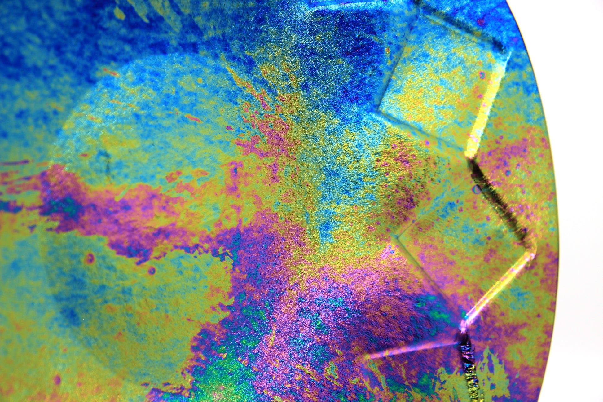 round dichroic glass plate