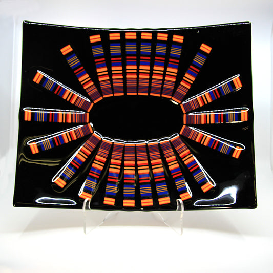 Black Platter with Design