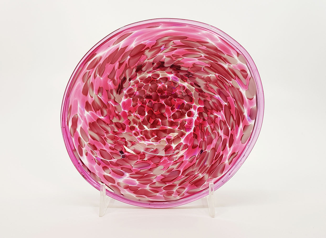 Pink and white bowl