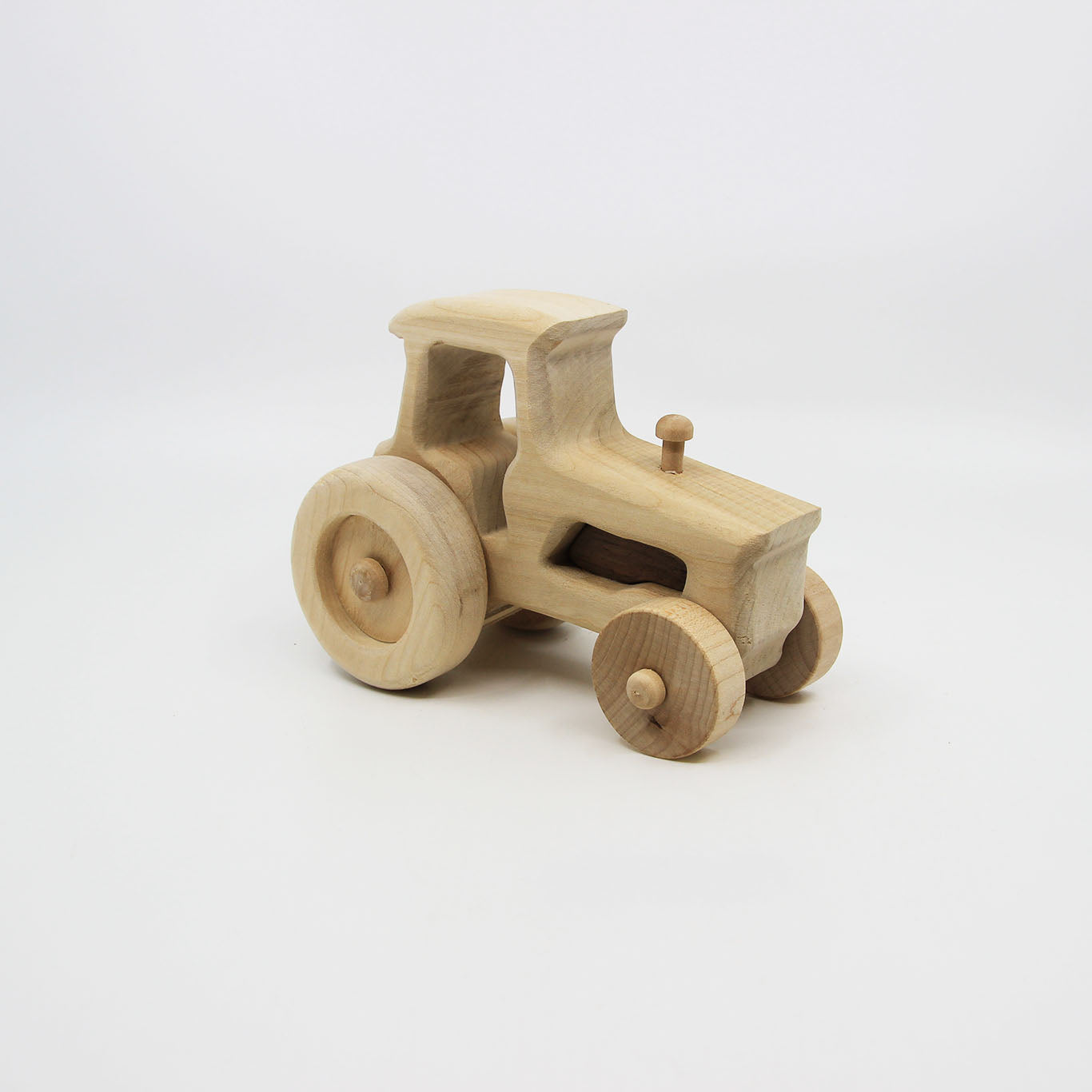Wooden tractor toy
