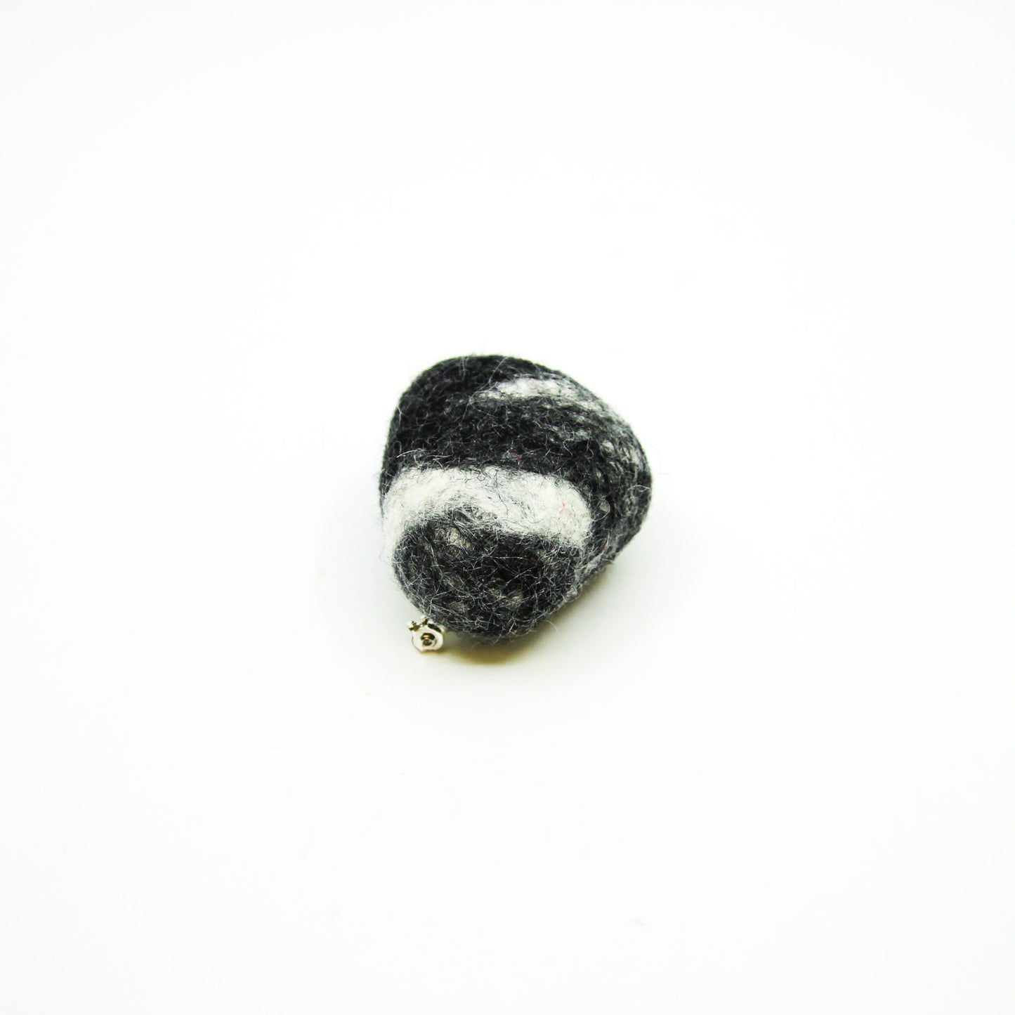felted rock on a pin