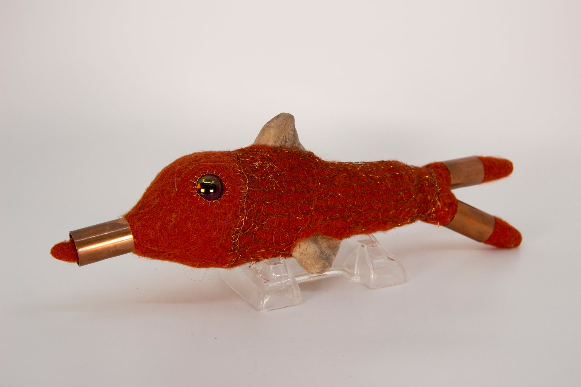 Orange fish with gold accents