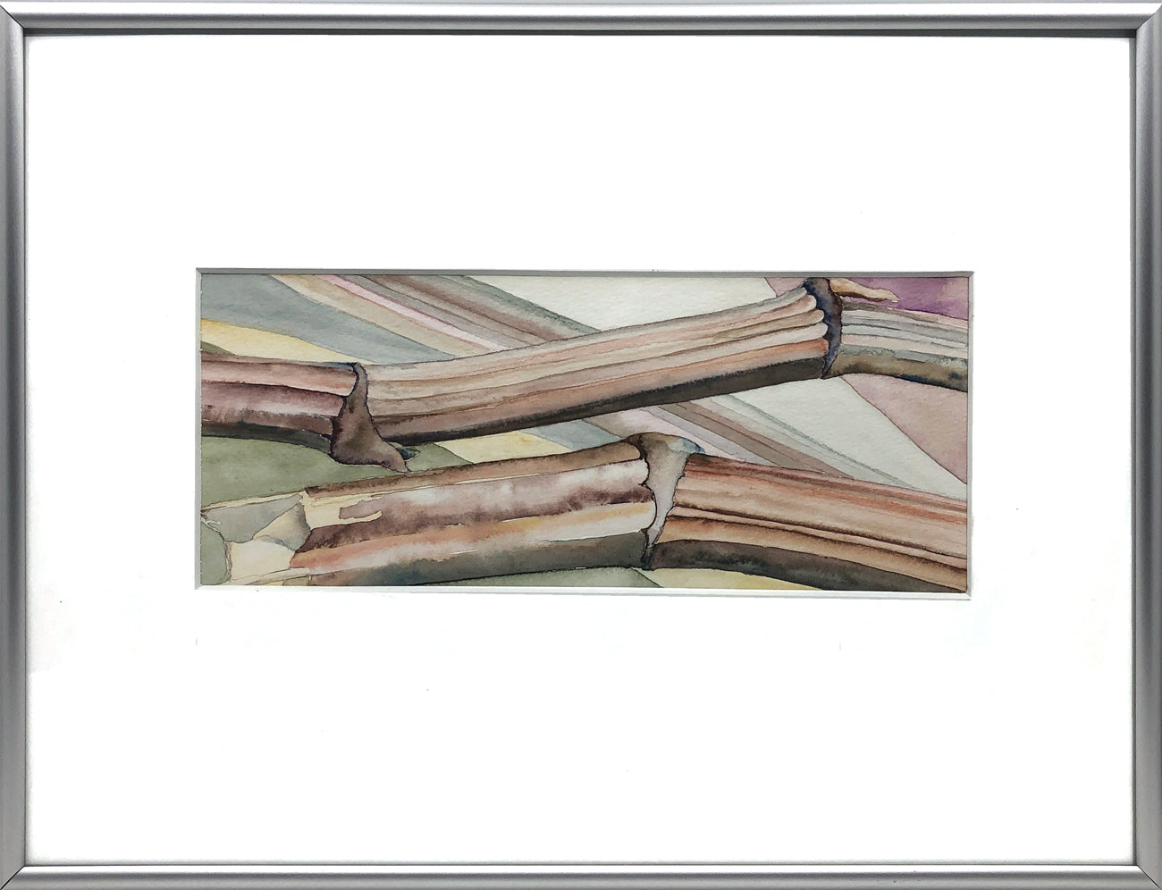 Watercolour close up of branches