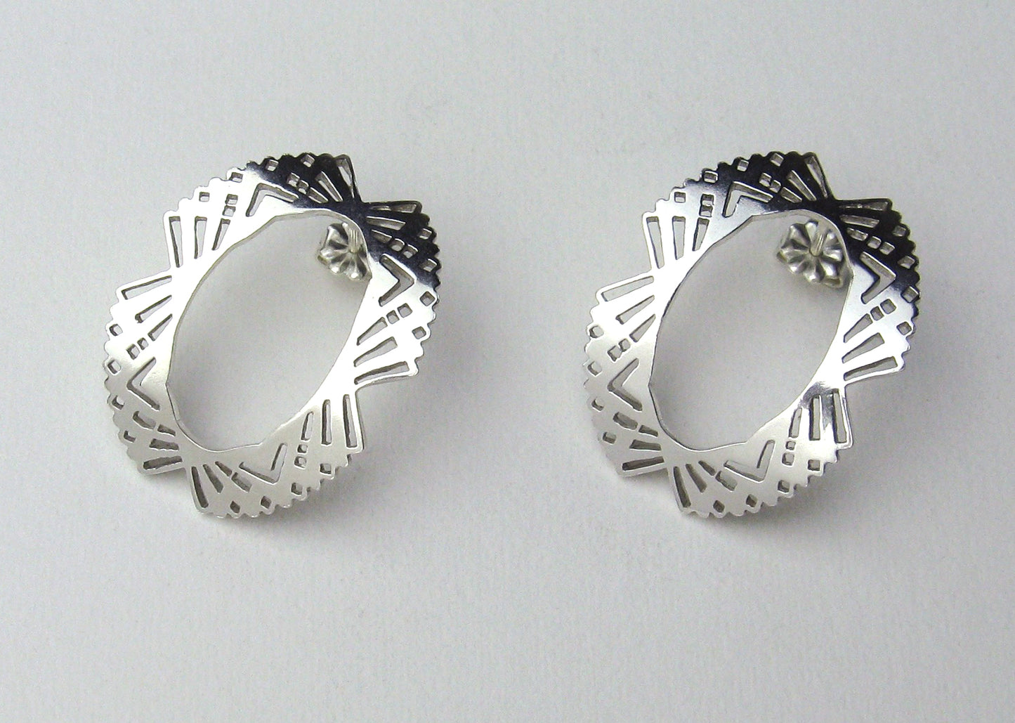 silver earrings