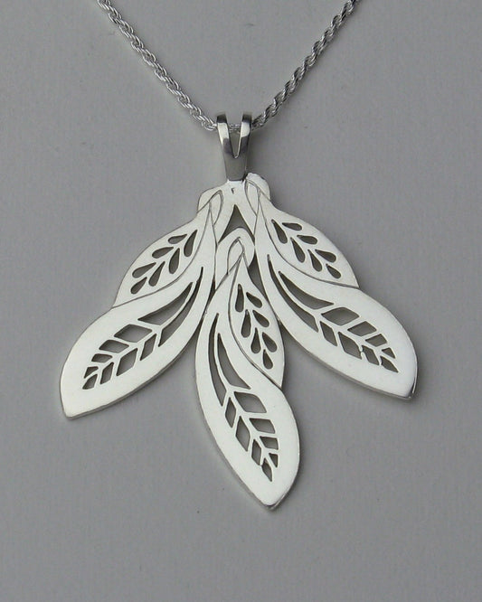 paisley silver necklace