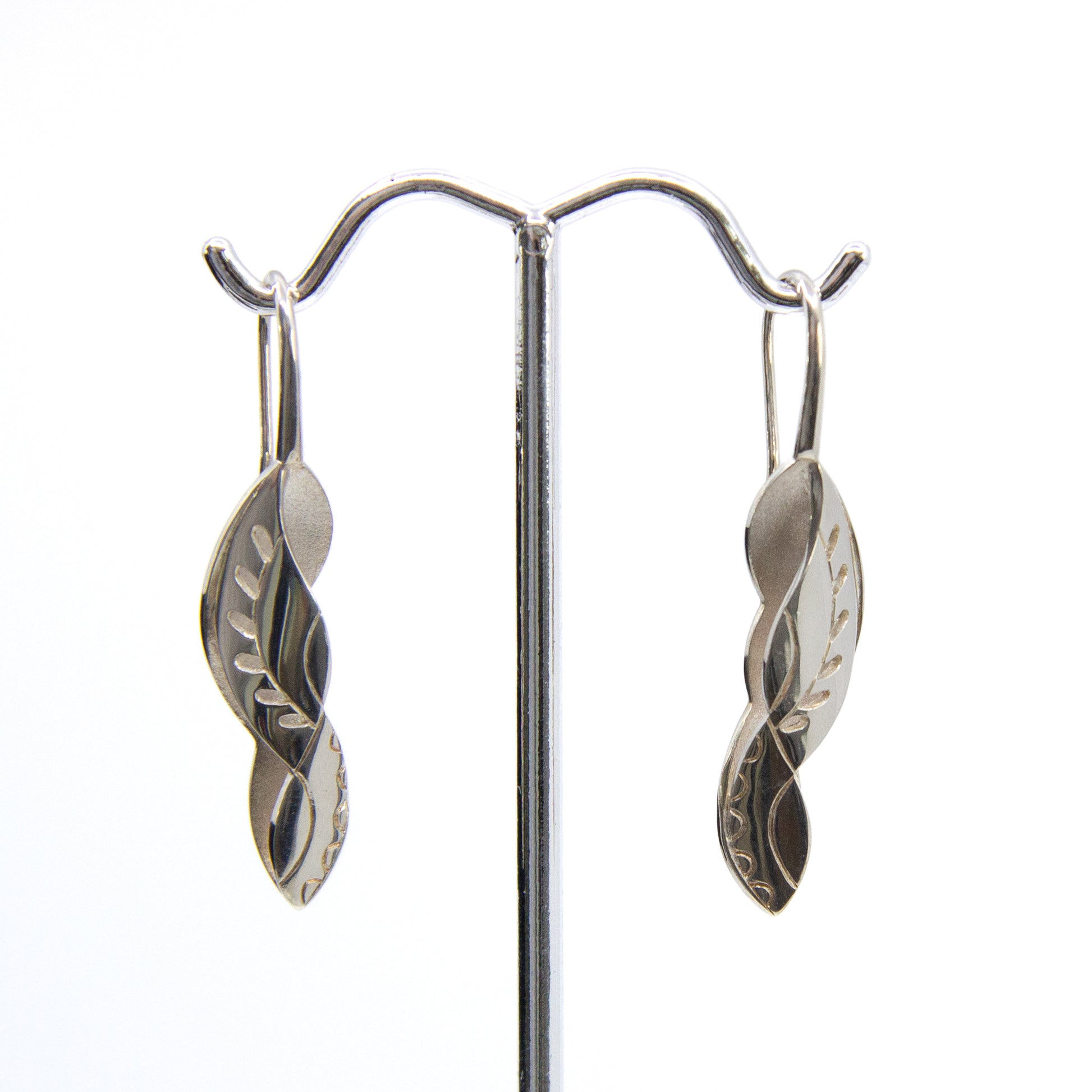 silver earrings