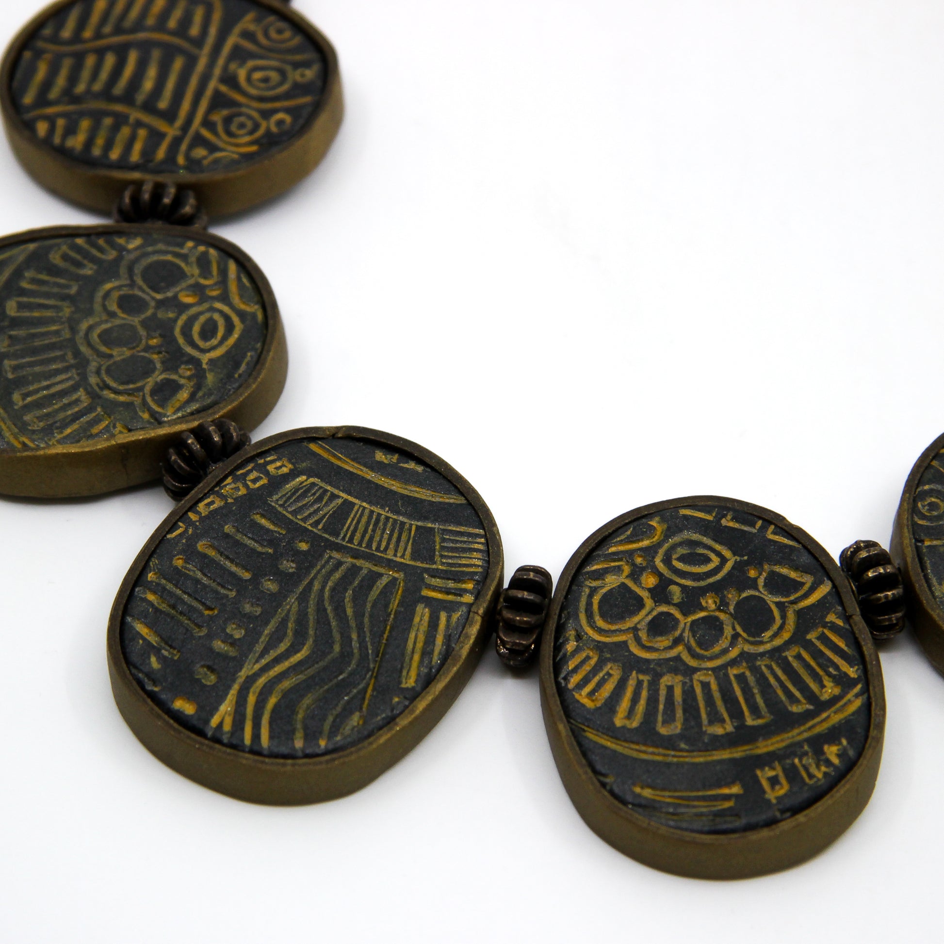 Close up of necklace