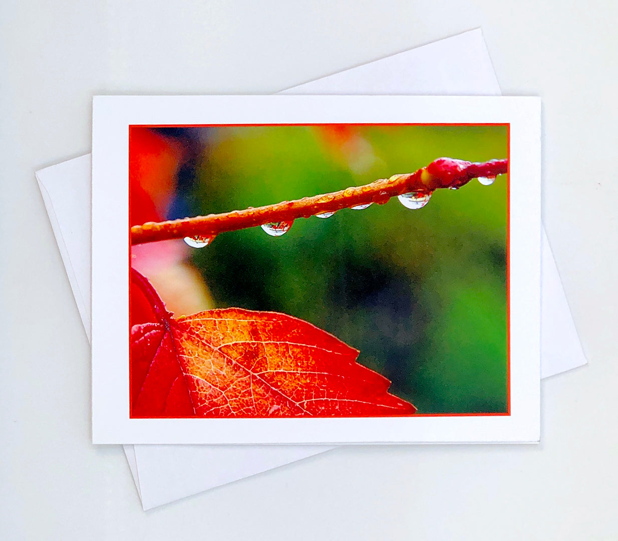 Art Card - Red Leaf Rain