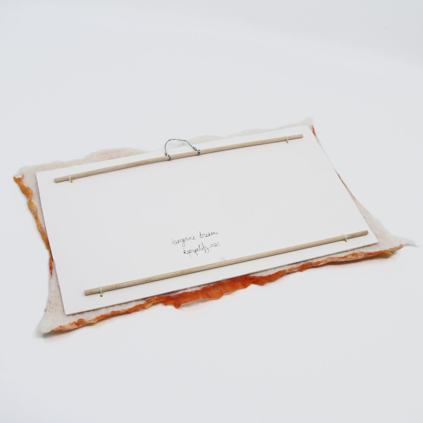 Tangerine Dream - Felted and embroidered wall hanging