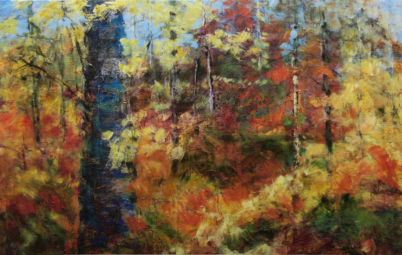 Acrylic painting of Algonquin in autumn