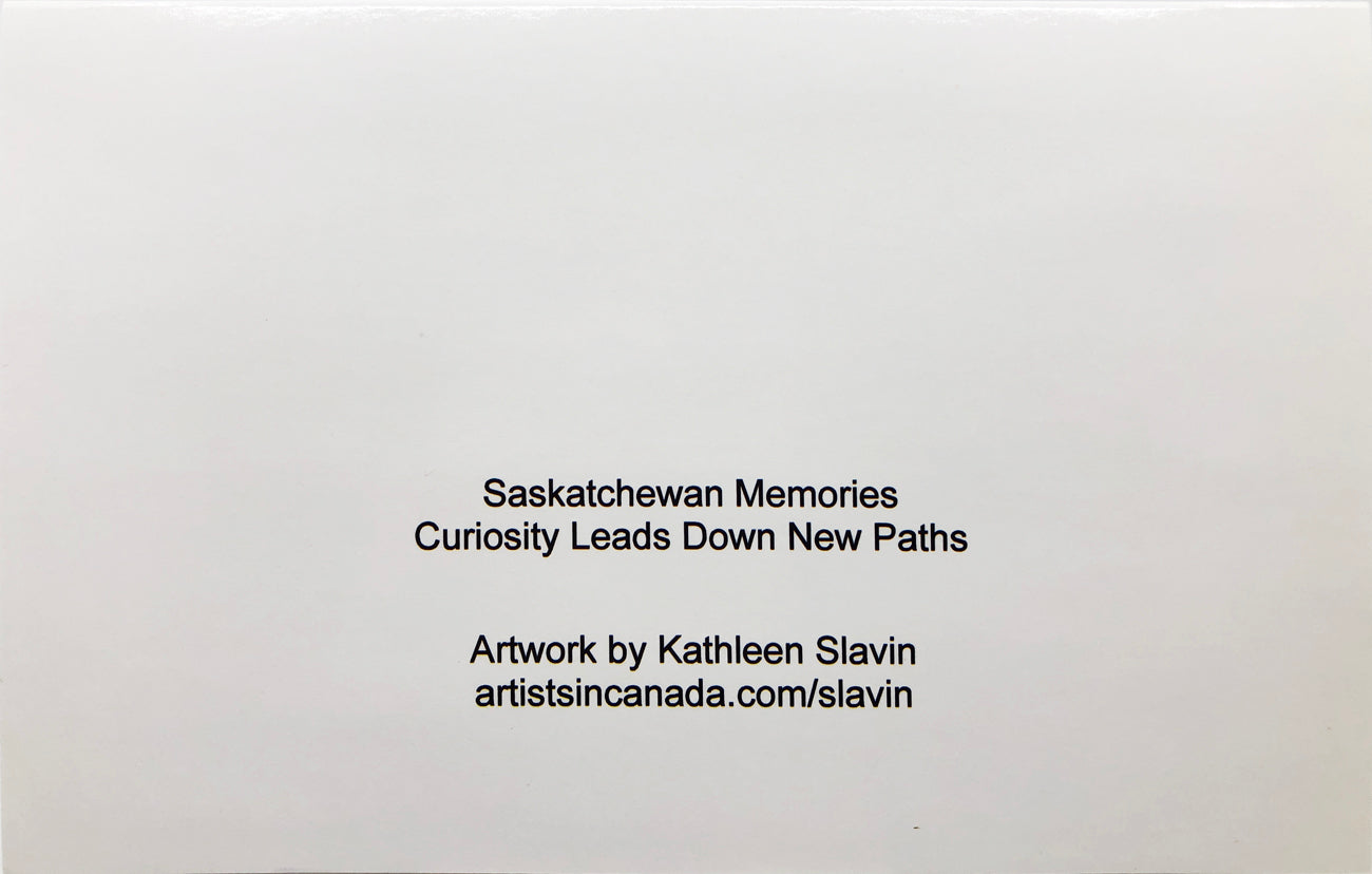 Back of card. Saskatchewan Memories