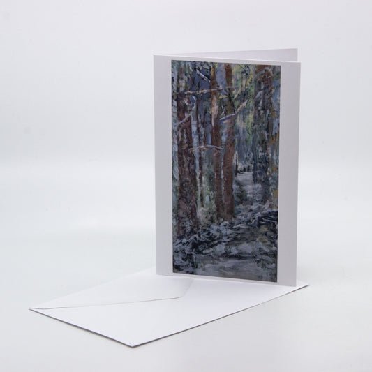 Painting of trees in winter