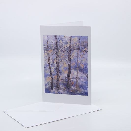 Painting of trees in winter