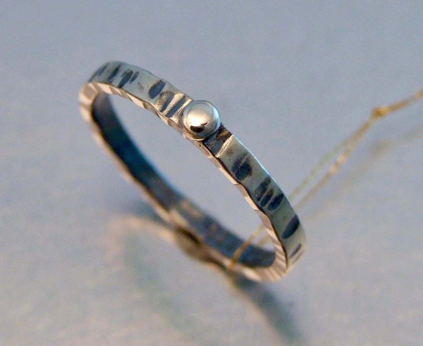 Thin band with silver