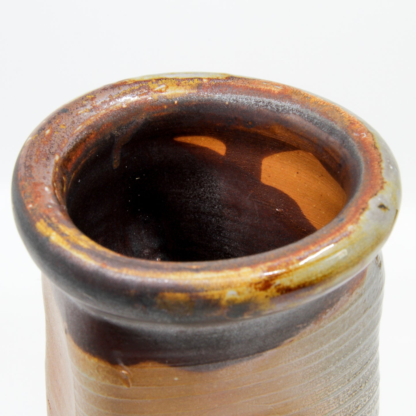 Tall square vase: detail