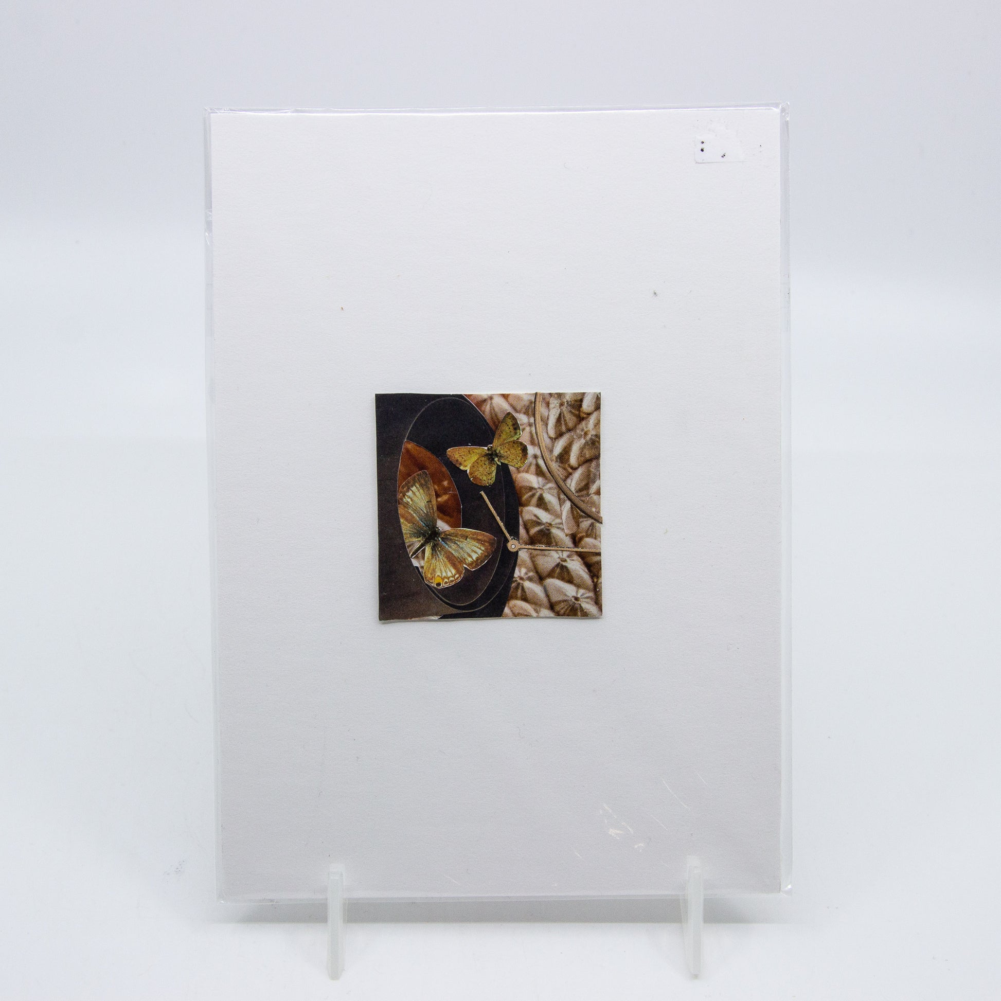 Collage of butterflies and clock hands