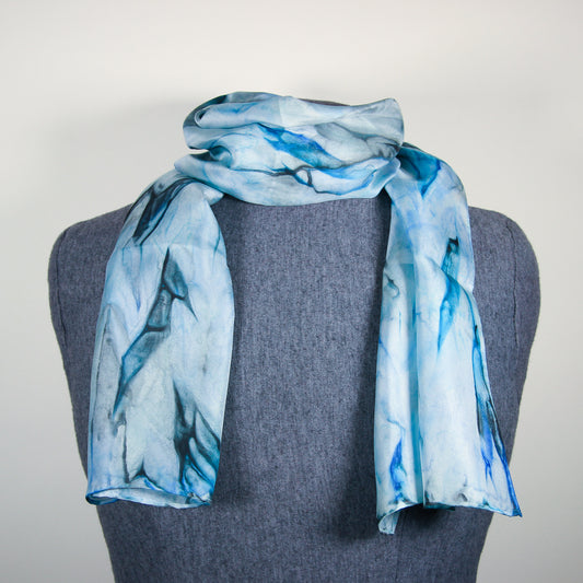 Light blue silk scarf