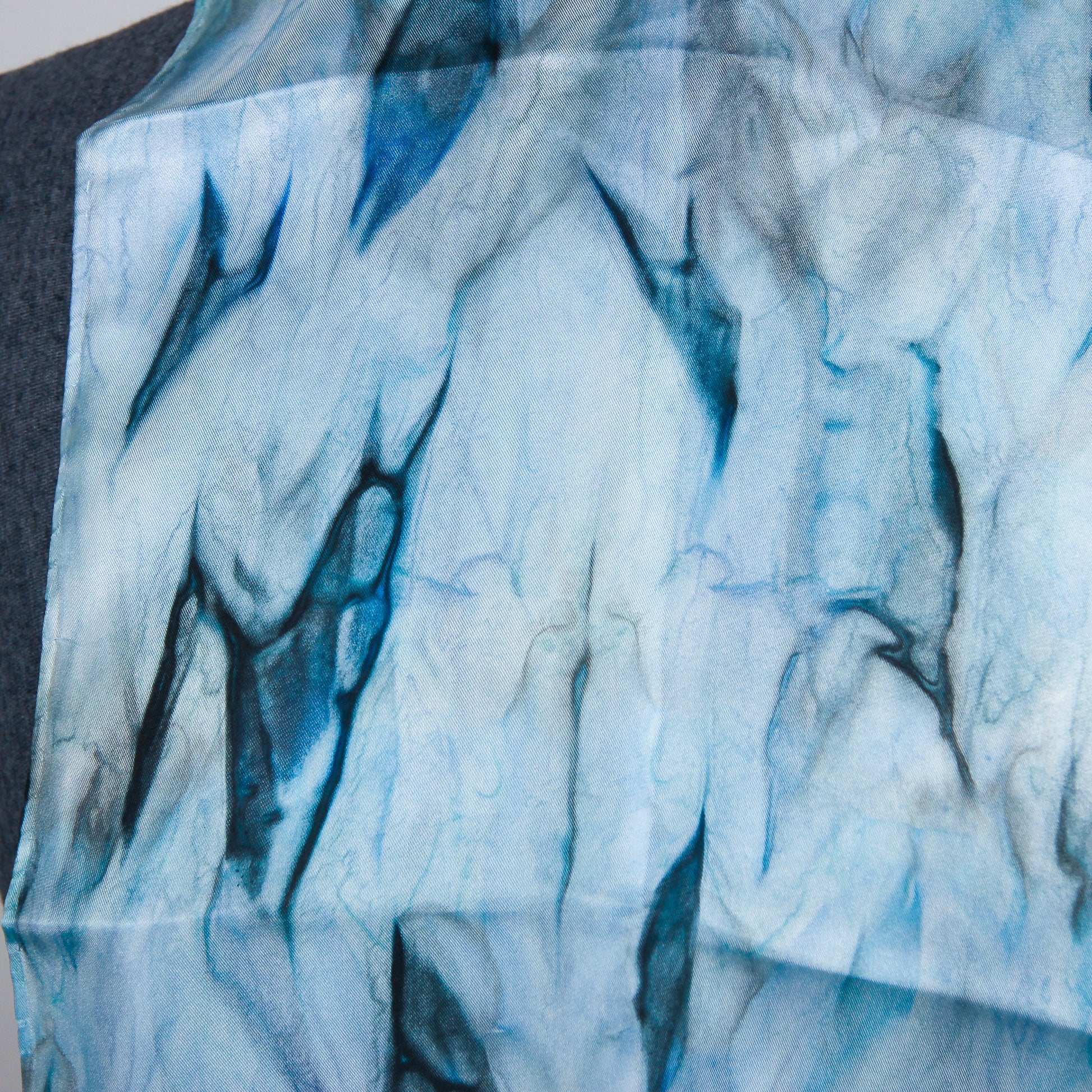 Close up of silk scarf