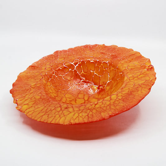 Orange crackle bowl