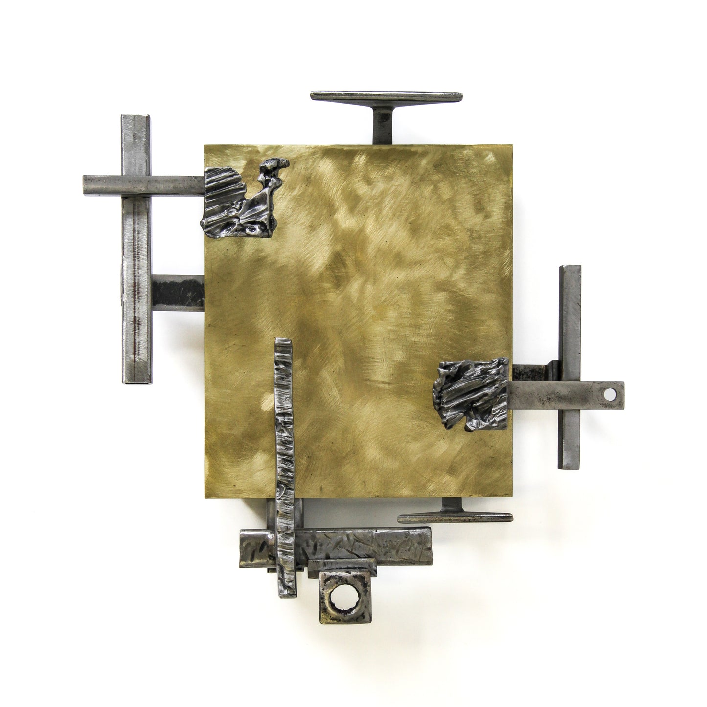 Metal wall hanging made with found material